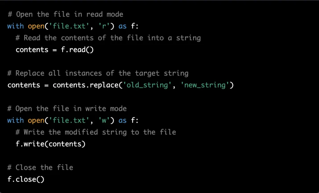 How to Replace all instances of a string in a file?