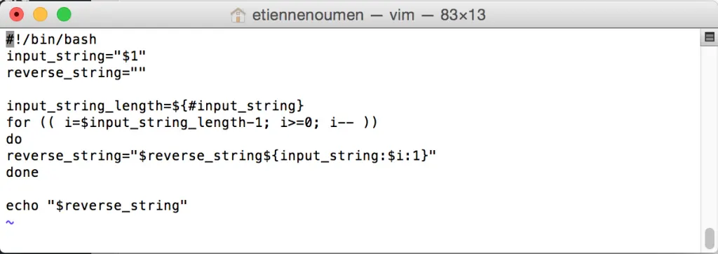 reverse a string on Linux and Windows