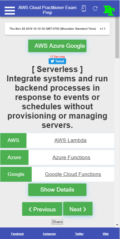 AWS vs Azure vs Google
What are the corresponding  Azure and Google Cloud services for each of the AWS services?