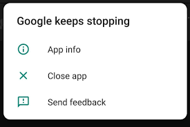 How do I fix "Google keeps stopping" message?