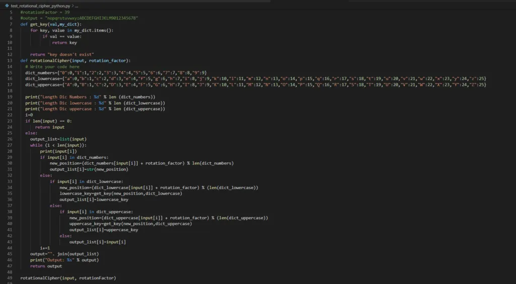O(n) Rotational Cipher in Python