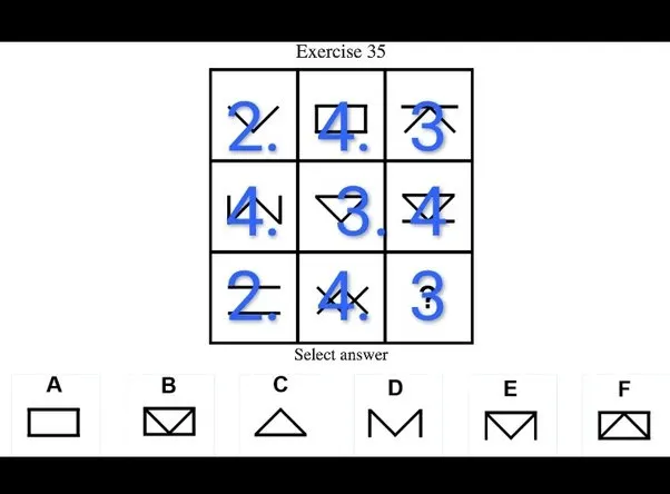Mensa IQ Test Question Example