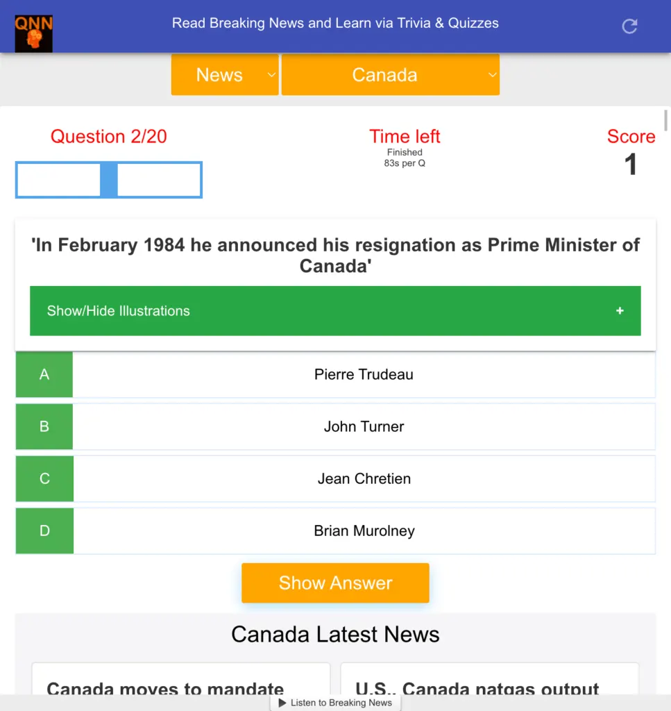 QNN Canada - Citizenship Tests Quiz