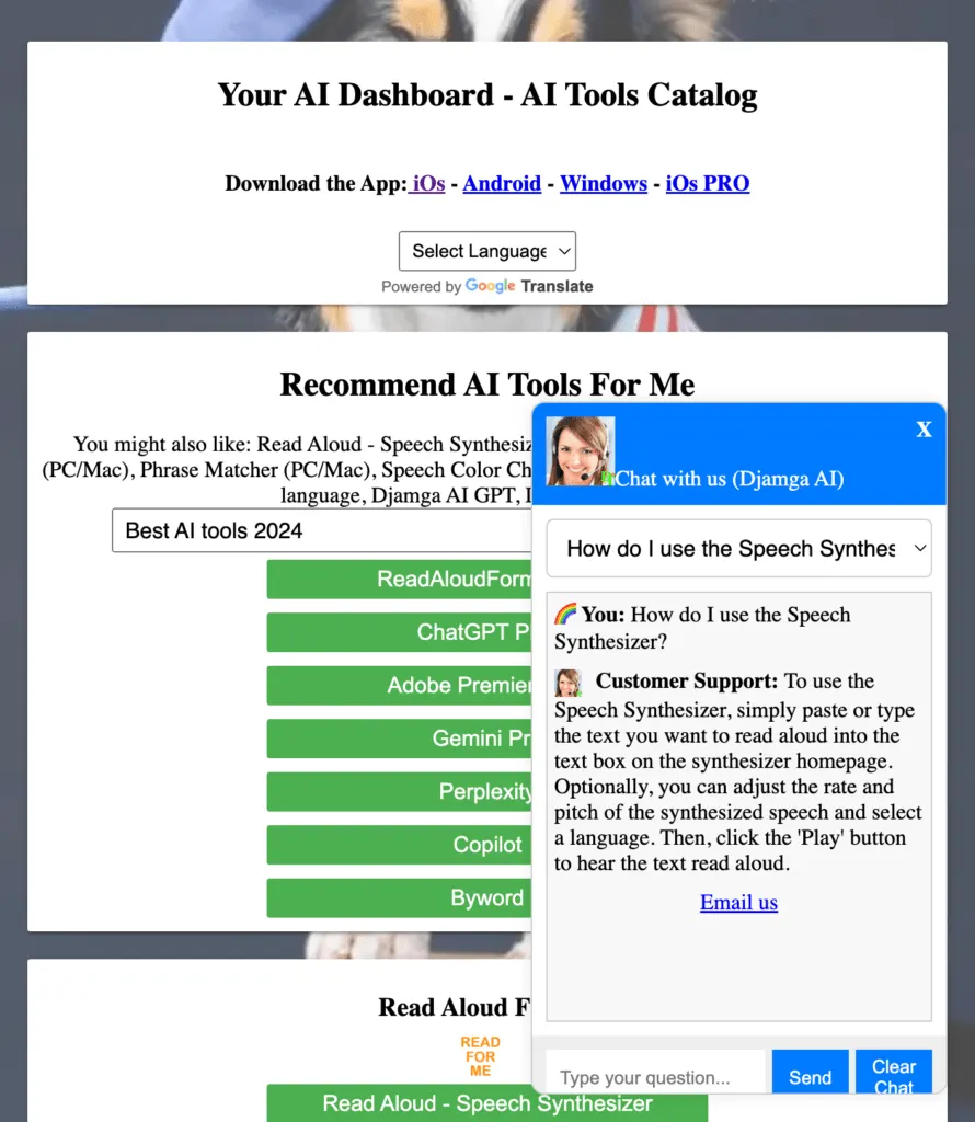 AI Tools Catalog - AI Tools Recommender - Read ALoud For Me
