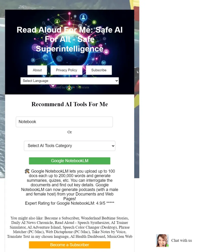 What are the top 100 Free IQ Test Questions and Answers - Train and Elevate Your Brain: Read Aloud For Me - AI Dashboard - AI Tools Recommender - Safe AI  
Welcome to Read Aloud For Me, the pioneering AI dashboard designed for the whole family! Our platform is the first of its kind, uniquely crafted to cater not only to adults but also to kids.
